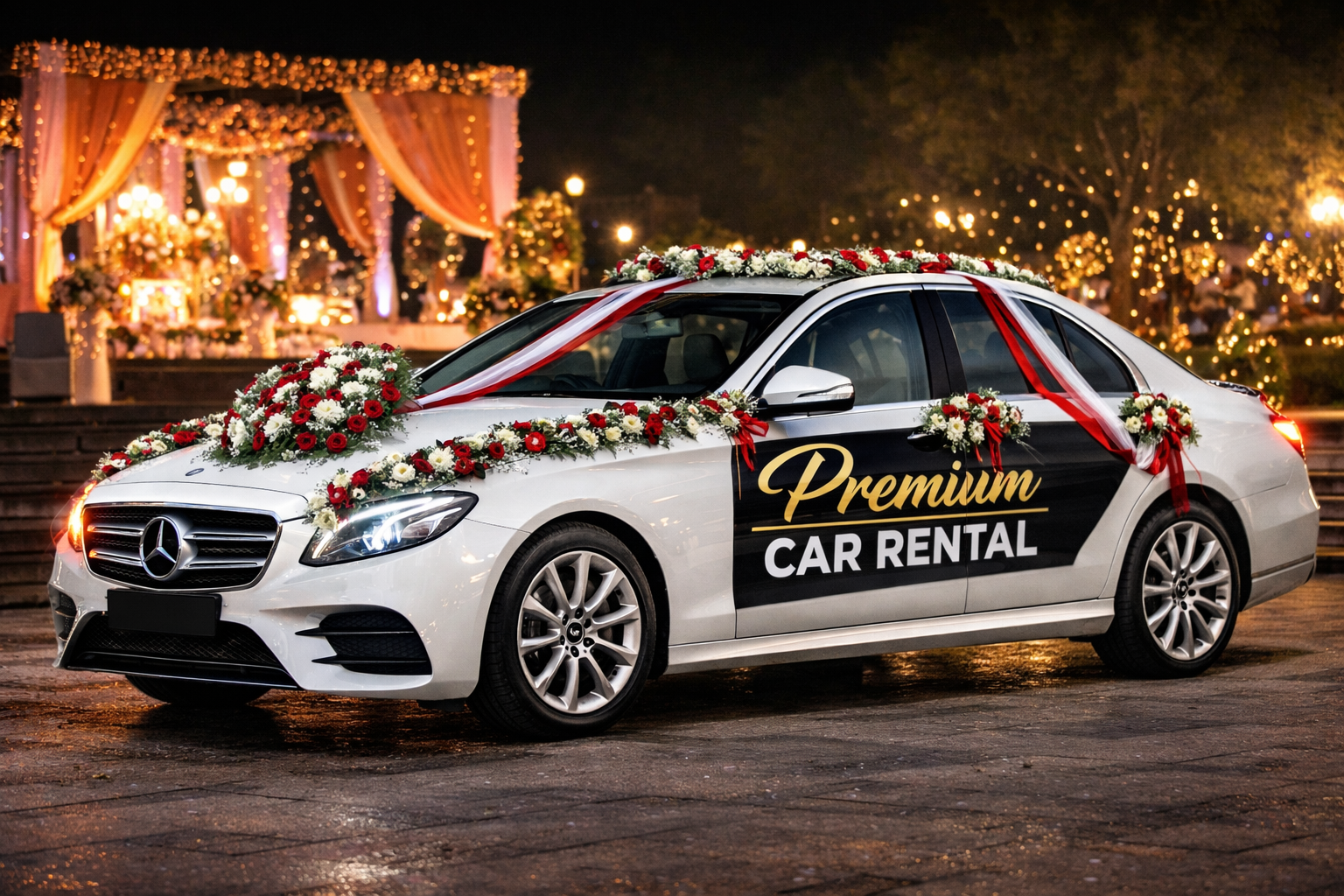 Decorated Wedding Car